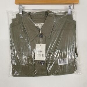 Free Assembly Utility Mini Dress Womens Medium Kalamata Belted Button Pockets